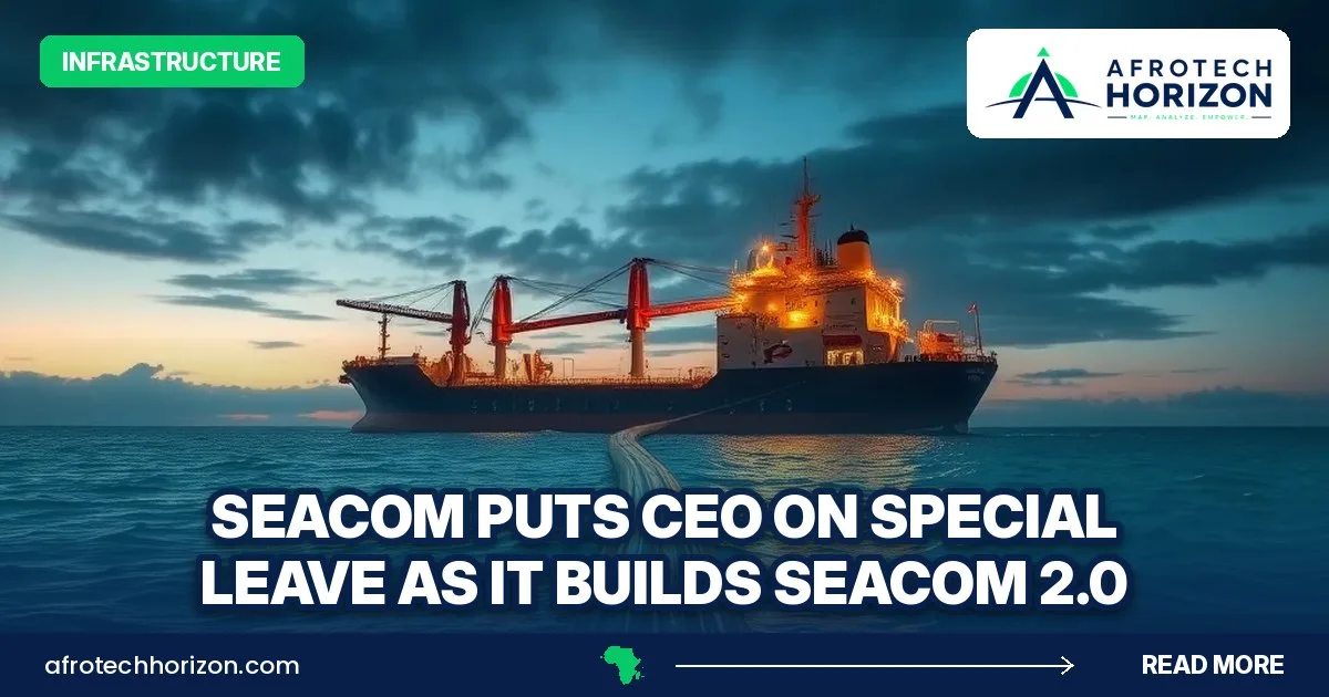 Cable-laying ship at sea at dusk